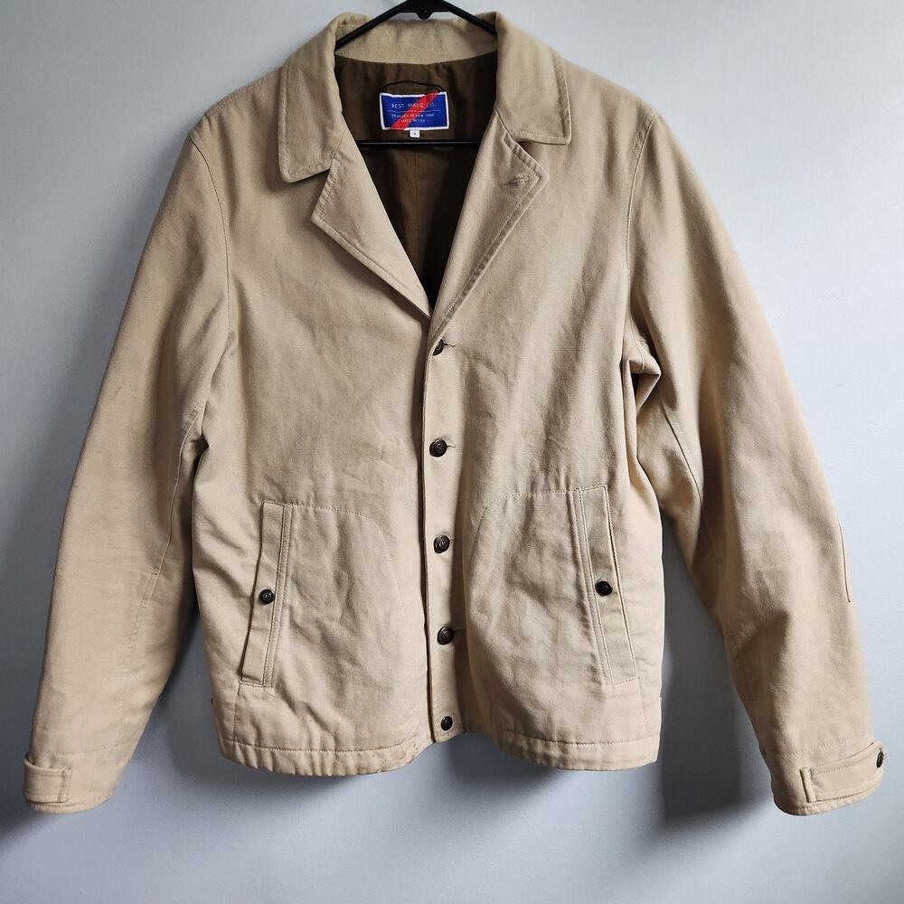 BEST MADE Co Chore Coat Canvas Field Jacket Mens Waxed Cruiser USA Barn Ripstop
